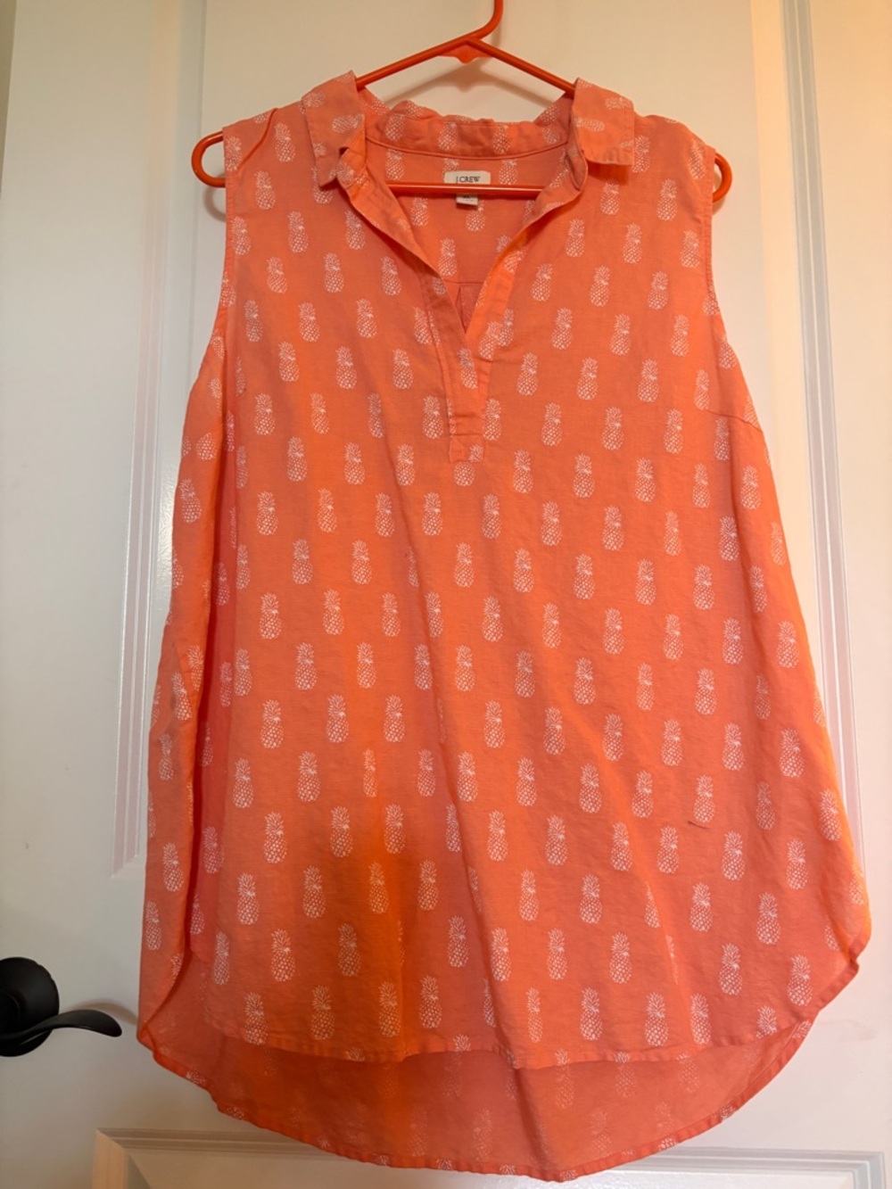 Jcrew  Sleeveless Pineapple Print Blouse